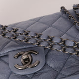 Chanel 2014 Deep Periwinkle Crinkle Calfskin Base Bag