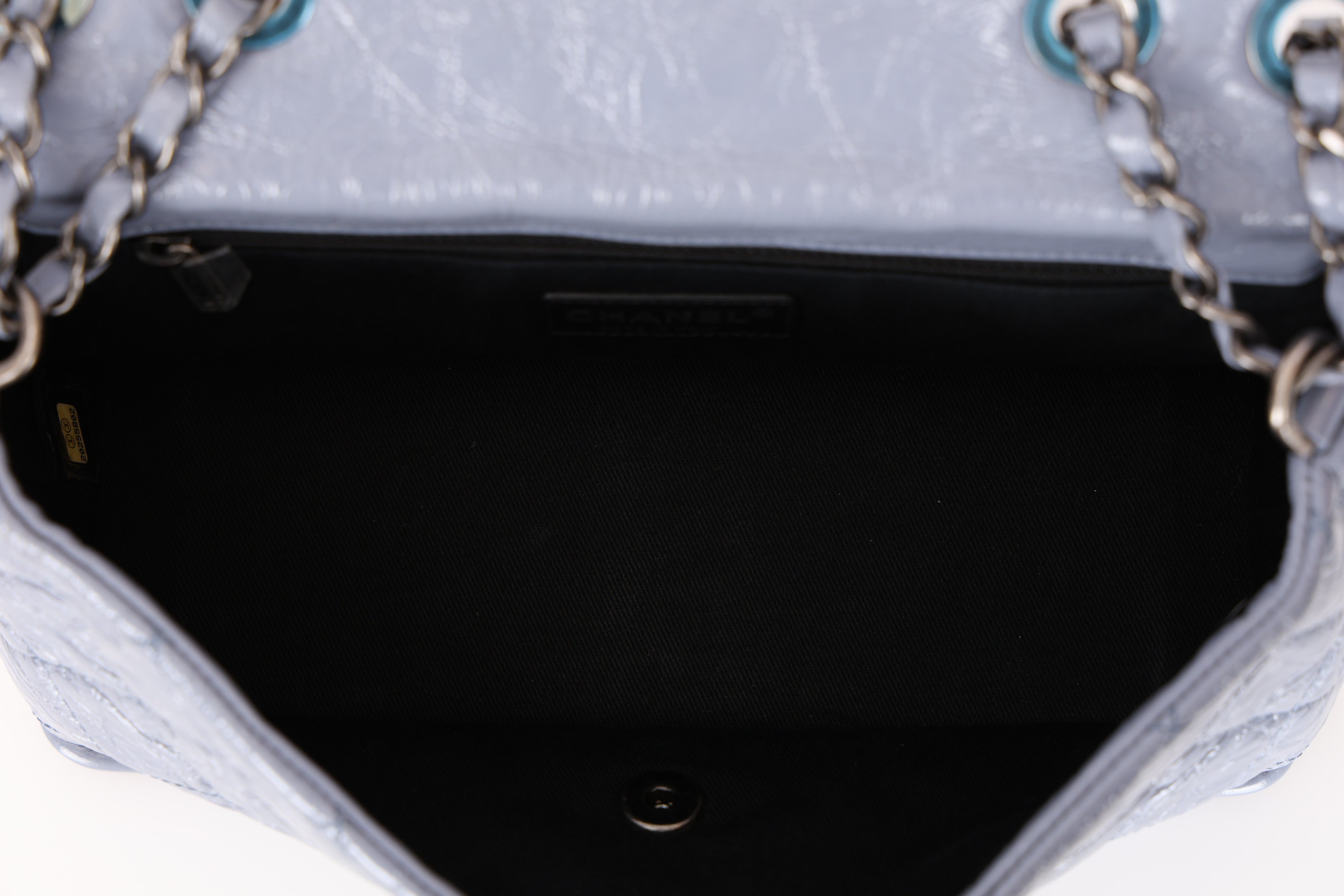 Chanel 2014 Deep Periwinkle Crinkle Calfskin Base Bag