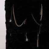 Rare Chanel 2017 Rabbit Fur and Enchanted Chains Clutch