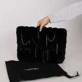 Rare Chanel 2017 Rabbit Fur and Enchanted Chains Clutch