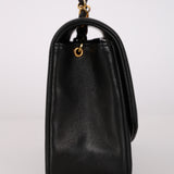 Chanel 1996 Black Lambskin Small Diana Flap 24K GP