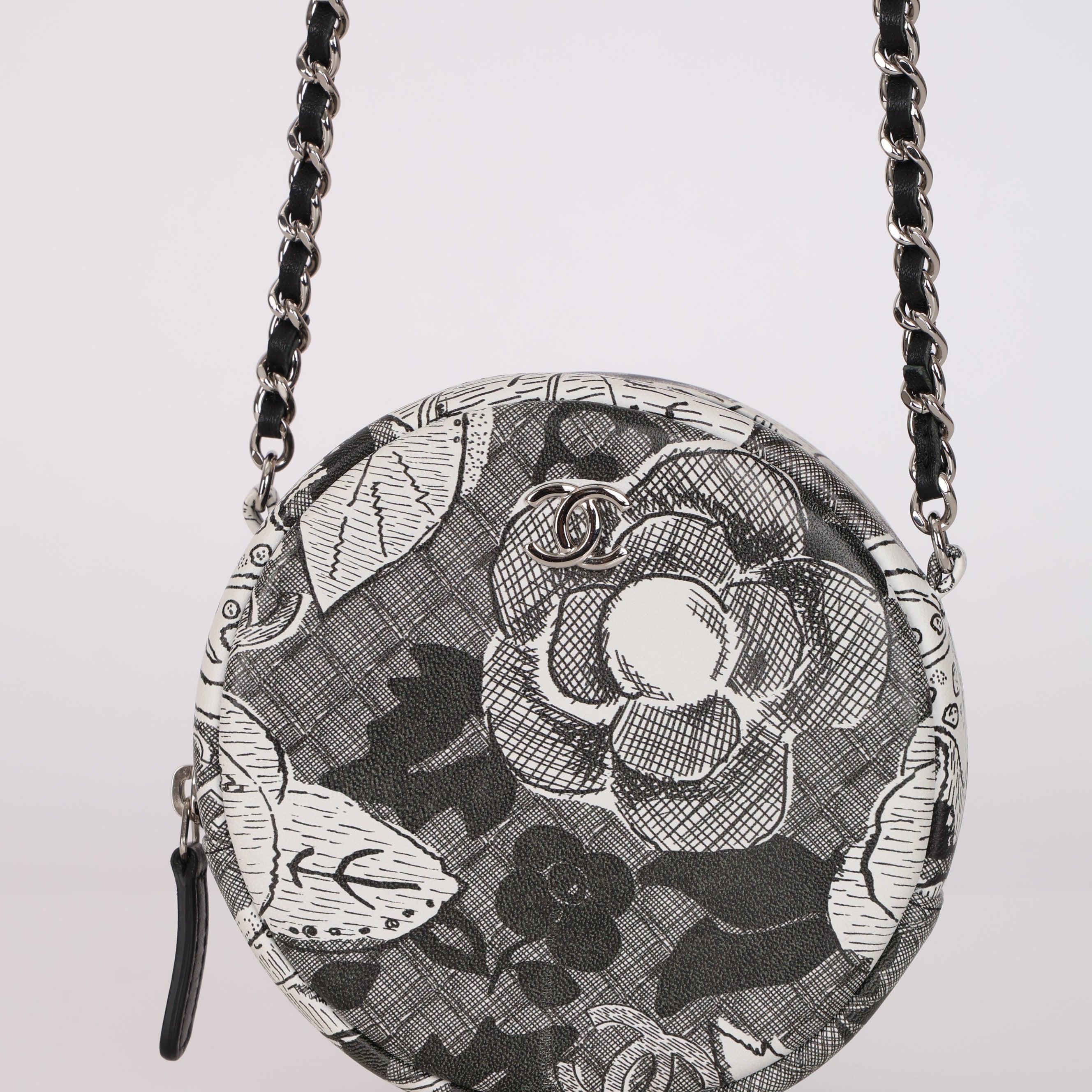 Chanel 2018 Camellia Round Clutch on Chain