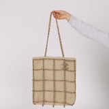 Chanel 2020 Shearling Shopping Chain Tote