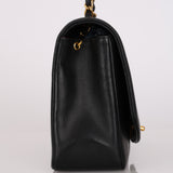 Chanel Medium Diana Flap Black Lambskin 1993 24K GP