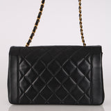 Chanel Medium Diana Flap Black Lambskin 1993 24K GP