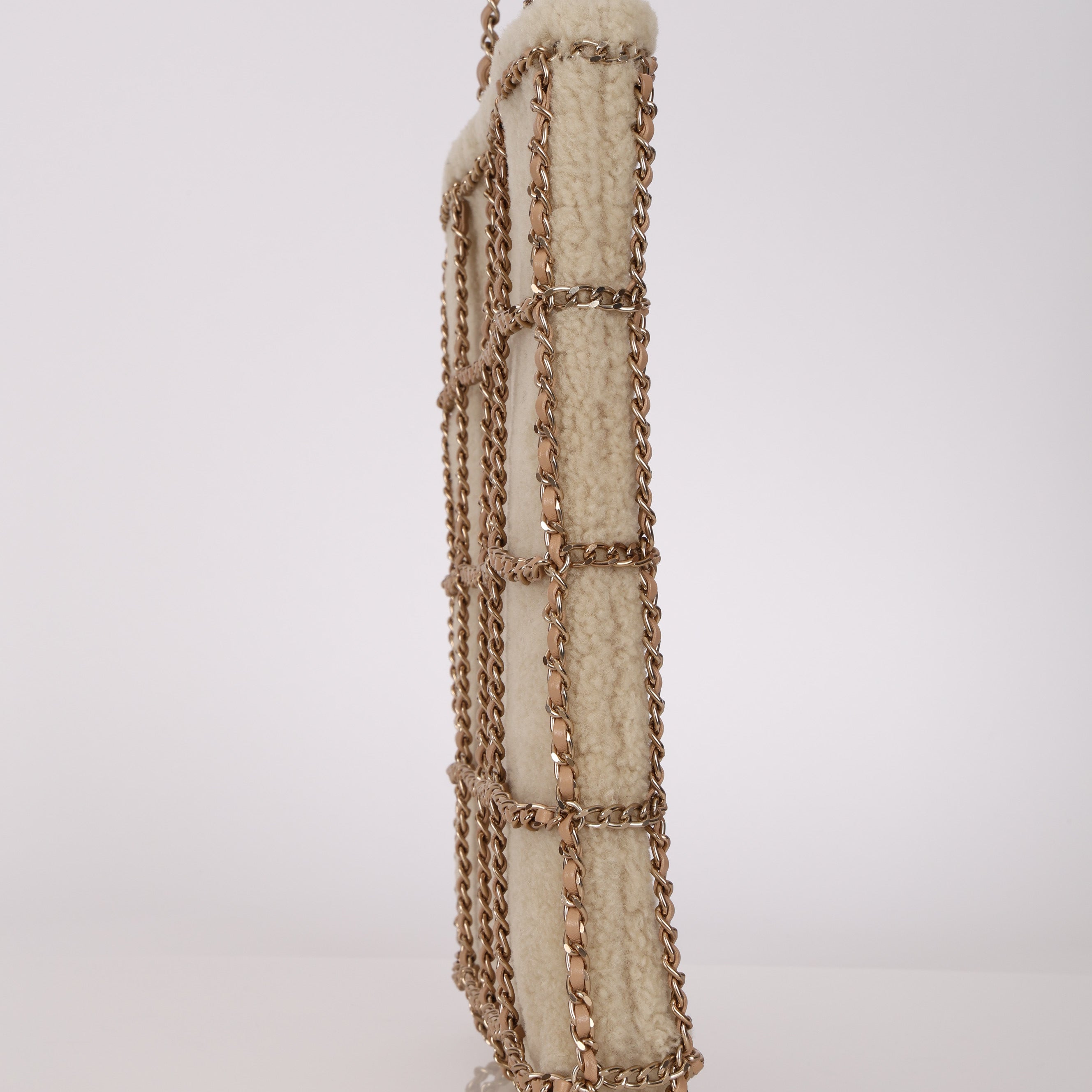 Chanel CC Chain Shopping Tote Shearling 2020 CGHW