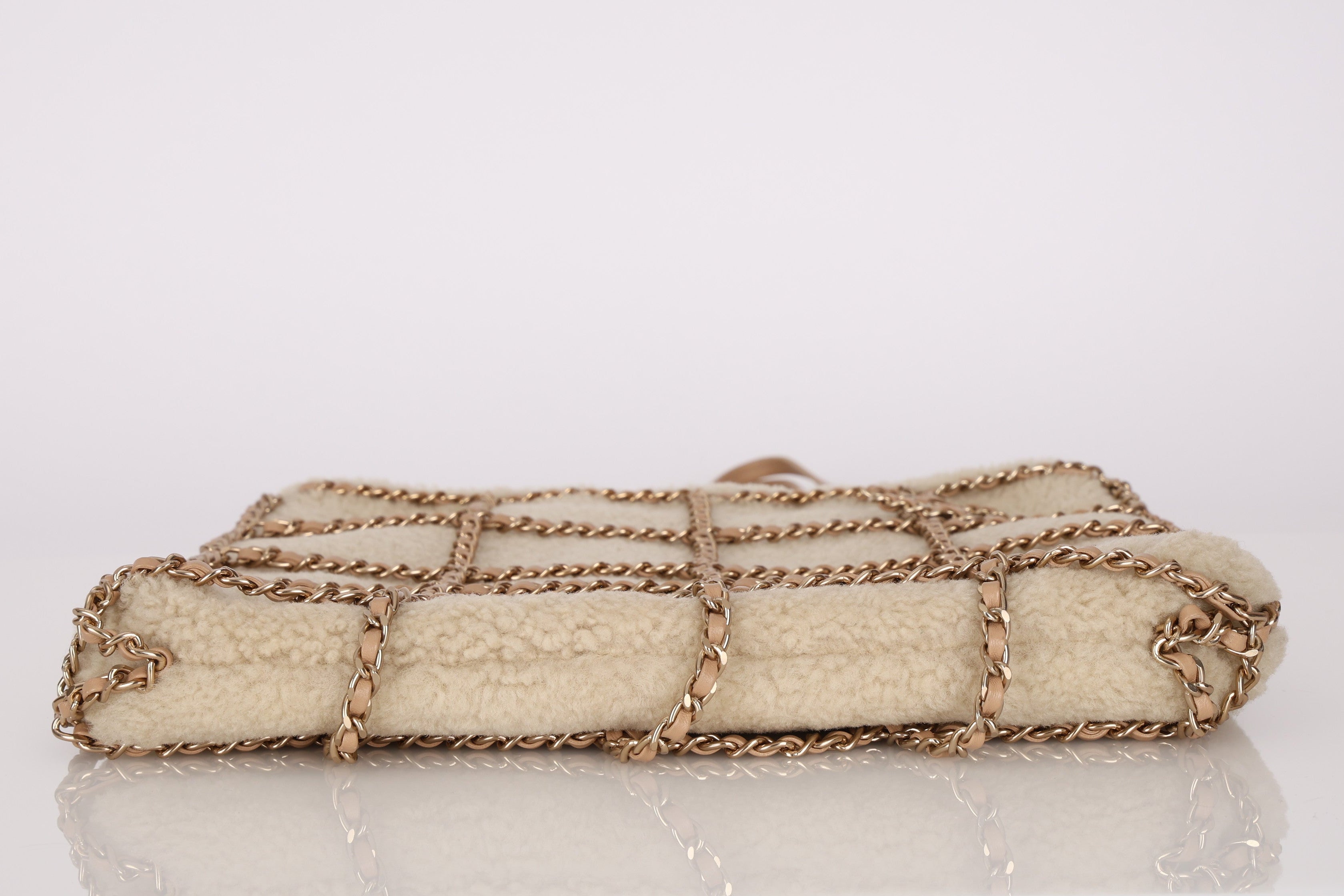 Chanel CC Chain Shopping Tote Shearling 2020 CGHW
