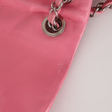 Rare Chanel 2011 Pink Lambskin Upside Down Single Flap Bag