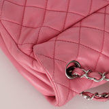 Rare Chanel 2011 Pink Lambskin Upside Down Single Flap Bag