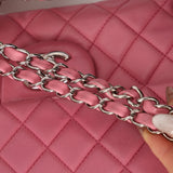 Rare Chanel 2011 Pink Lambskin Upside Down Single Flap Bag
