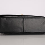 Chanel Single Flap with Pouch Black Lambskin 1991 24K GP