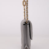 Chanel 2021 Grey Caviar Miss Coco Cardholder on Chain