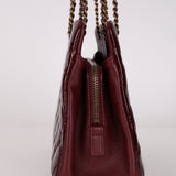 Chanel 2015 Burgundy Patent Paris-Salzburg CC Eyelet Tote