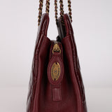 Chanel 2015 Burgundy Patent Paris-Salzburg CC Eyelet Tote