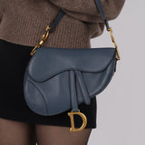 Dior 2020 Deep Ocean Medium Saddle Bag