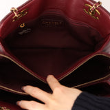 Chanel 2015 Burgundy Patent Paris-Salzburg CC Eyelet Tote