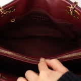 Chanel 2015 Burgundy Patent Paris-Salzburg CC Eyelet Tote