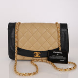 Chanel Medium Diana Bicolor Lambskin 1993 24K GP