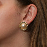 Vintage Celine Pearl Clip-On Earrings
