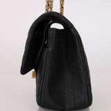 Chanel 2.55 Reissue Double Flap Black Chevron Calfskin 2018 AGHW