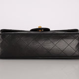 Chanel Small Classic Double Flap Black Lambskin 1993 24K GP