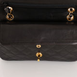 Chanel Small Classic Double Flap Black Lambskin 1993 24K GP