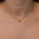 18K Yellow Gold Diamond Pendant Necklace