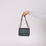 Chanel 2022 Purple Lambskin Iridescent Mini Square Flap Bag
