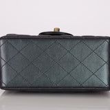 Chanel 2022 Purple Lambskin Iridescent Mini Square Flap Bag