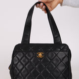 Chanel 1996 Lambskin Camera Turnlock Mini Tote 24K GP