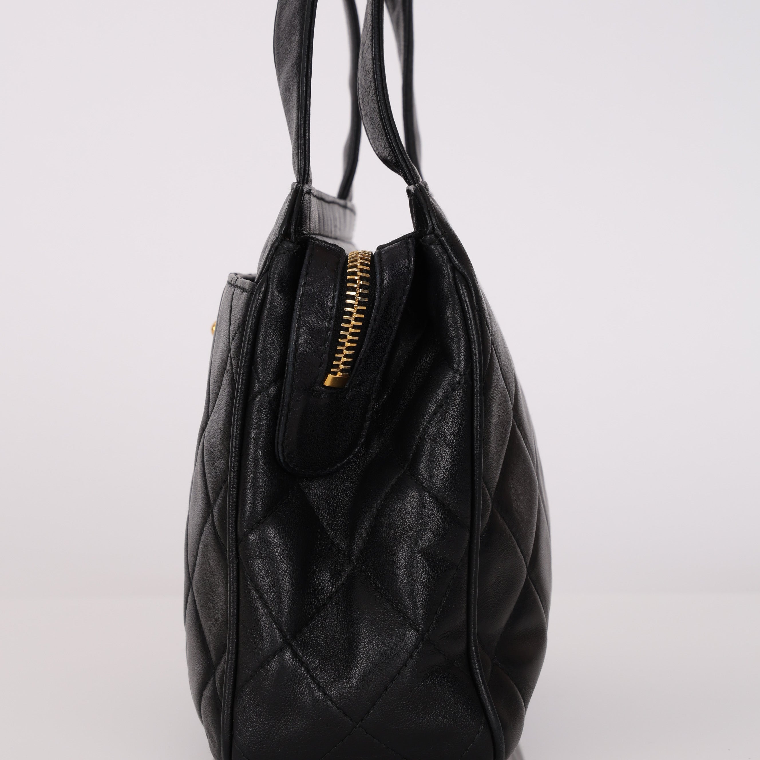 Chanel 1996 Lambskin Camera Turnlock Mini Tote 24K GP