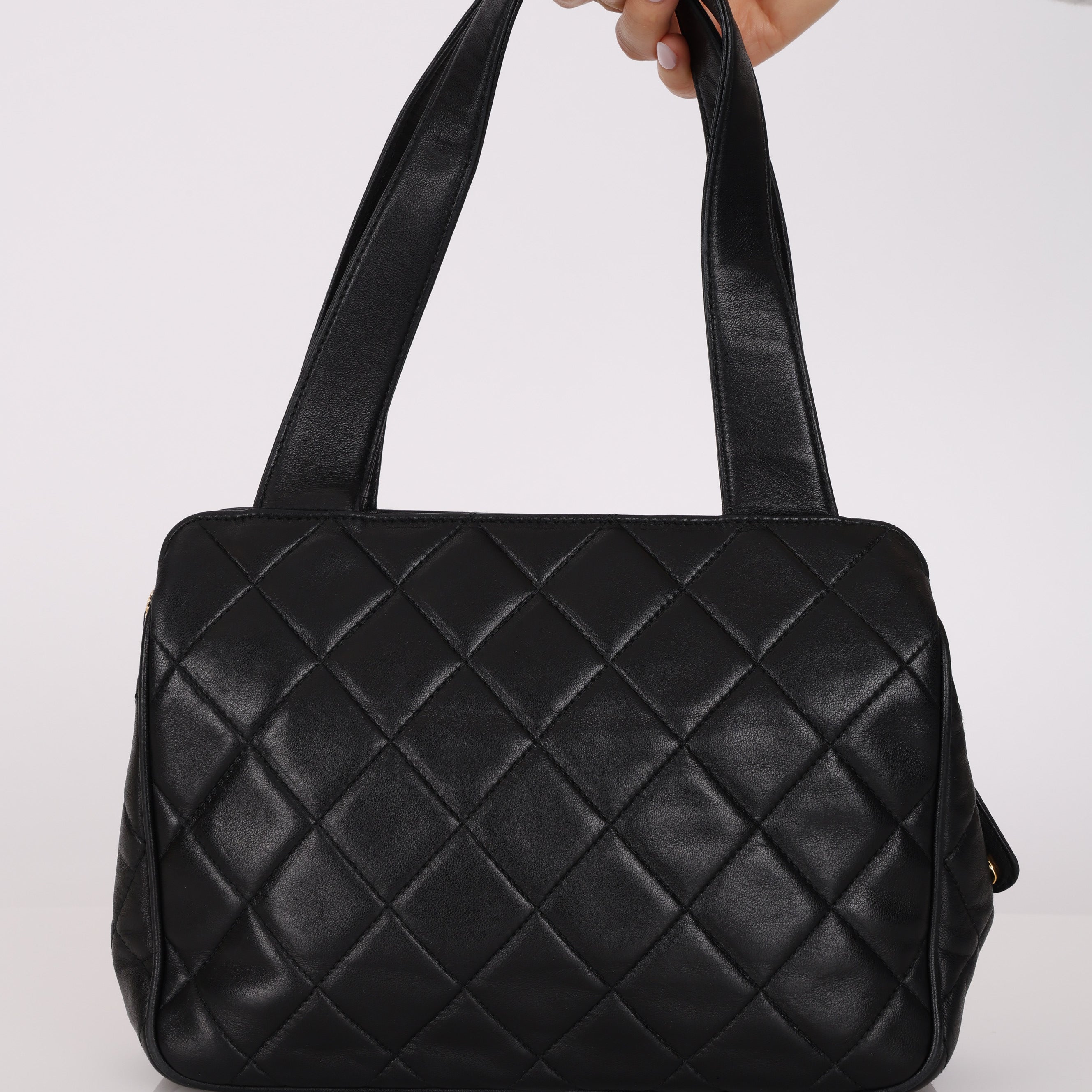 Chanel 1996 Lambskin Camera Turnlock Mini Tote 24K GP