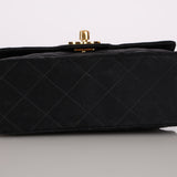 Chanel Turnlock Mini Square Flap Black Satin 1994 24K GP
