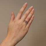 18K White Gold Multicolor Spinel and Diamond Ring, Size US 6.25