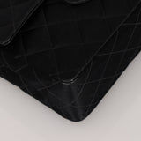 Chanel Turnlock Mini Square Flap Black Satin 1994 24K GP