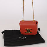 Celine Red Canyon Teen Triomphe Victoire Chain Bag