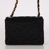 Chanel Turnlock Mini Square Flap Black Satin 1994 24K GP