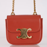Celine Red Canyon Teen Triomphe Victoire Chain Bag