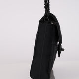 Chanel 2003 East West Black Travel Ligne Flap Bag