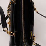 Chanel Front Pocket Turnlock Tote Black Caviar 1995 24K GP