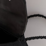 Chanel 2003 East West Black Travel Ligne Flap Bag