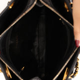 Chanel Front Pocket Turnlock Tote Black Caviar 1995 24K GP