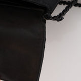 Chanel 2003 East West Black Travel Ligne Flap Bag