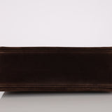 Chanel 1998 Chocolate Suede Resin Top Handle