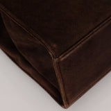 Chanel 1998 Chocolate Suede Resin Top Handle