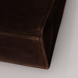 Chanel 1998 Chocolate Suede Resin Top Handle