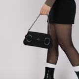 Gucci GG Canvas Small Horsebit Clutch on Chain
