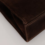 Chanel 1998 Chocolate Suede Resin Top Handle