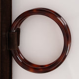 Chanel 1998 Chocolate Suede Resin Top Handle