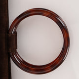 Chanel 1998 Chocolate Suede Resin Top Handle